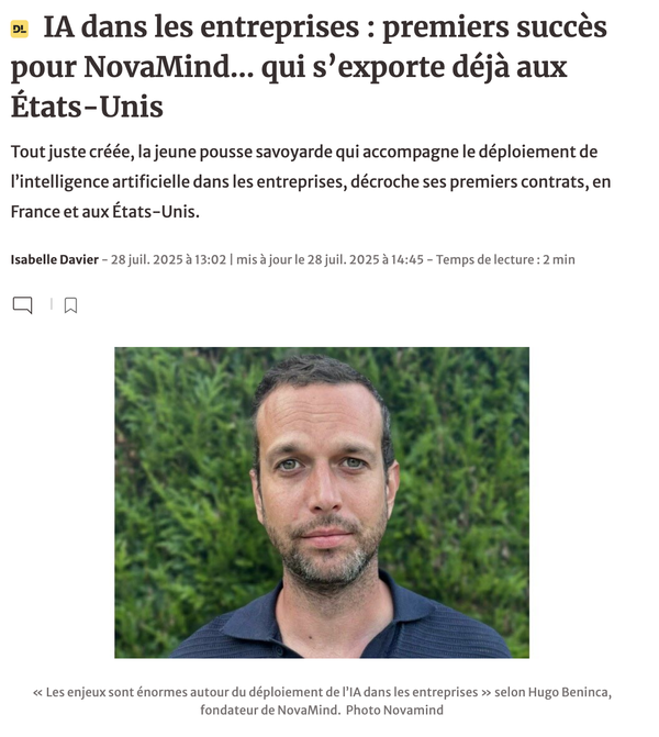 NVMD in the Spotlight: Le Dauphiné Libéré Covers Our Rapid International Expansion and AI Implementation Success